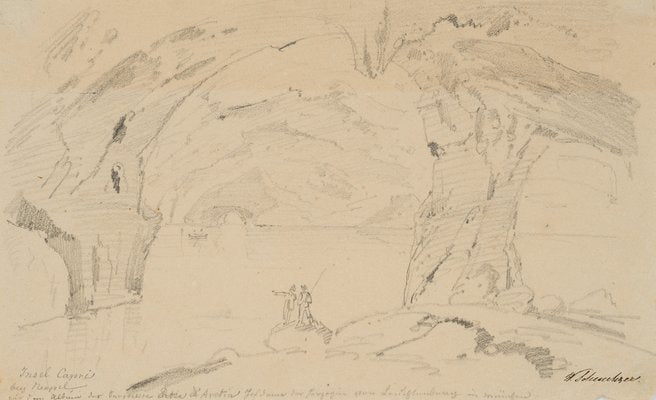 W. Scheuchzer, Blue Grotto at Capri, 1830, Pencil-OJR-1273279