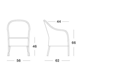 MIA - Wicker garden chair with armrests by Vincent Sheppard