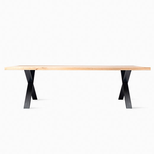 ACHILLE X BASE - Rectangular steel and wood dining table by Vincent Sheppard