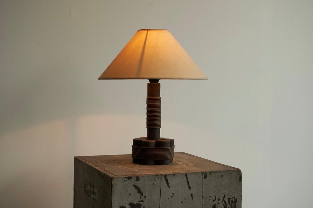 Wabi Sabi Table Lamp in Bamboo and Rattan, 1950s