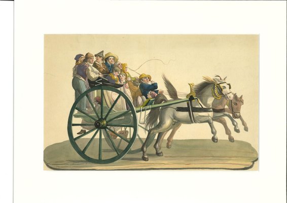 Wagon, Gouache, 19th Century-ZCI-803771