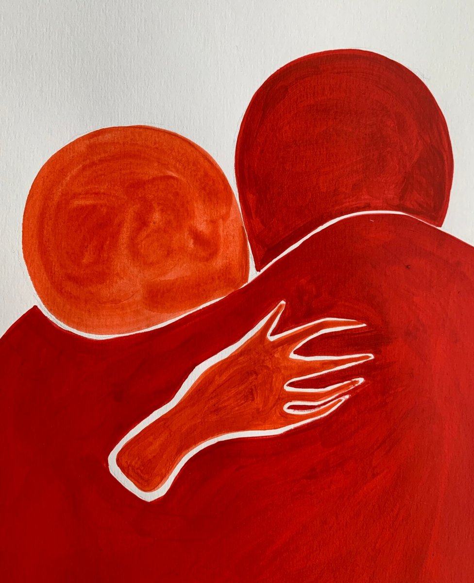 Waleria Matelska, In Embrace 8, 2020, Acrylic on Paper