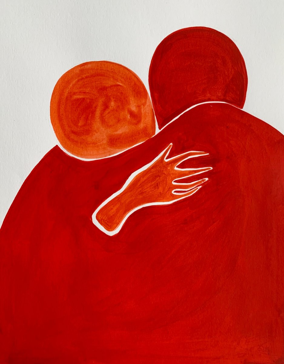 Waleria Matelska, In Embrace 8, 2020, Acrylic on Paper