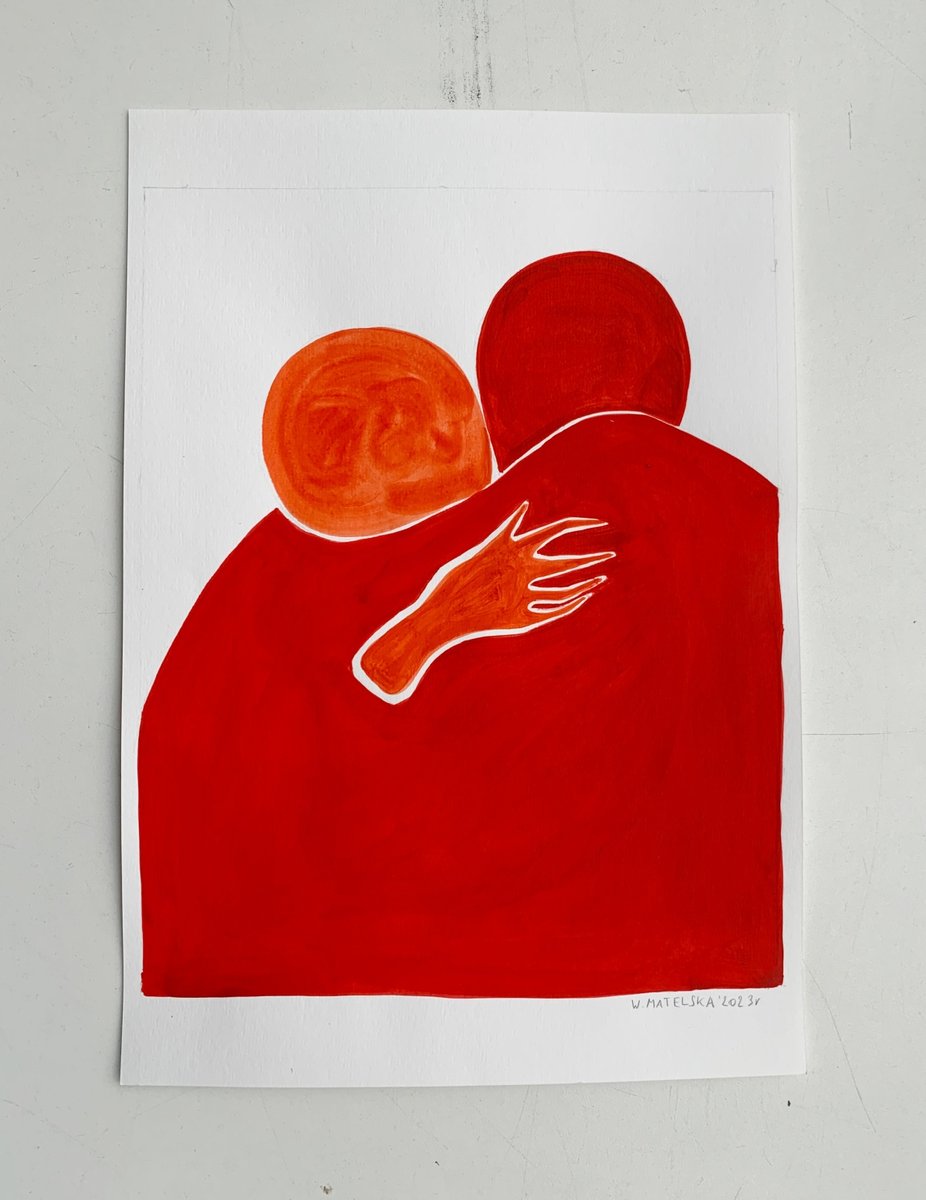 Waleria Matelska, In Embrace 8, 2020, Acrylic on Paper