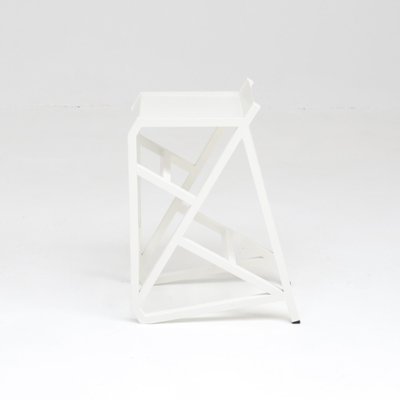 Walk the Line White Stool by Deevie Vermetten for Fermetti Atelier Belge, 2012-VT-672580