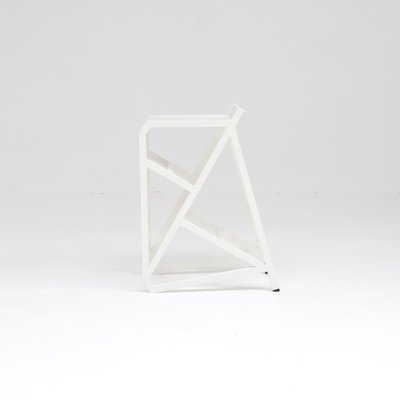 Walk the Line White Stool by Deevie Vermetten for Fermetti Atelier Belge, 2012-VT-672580