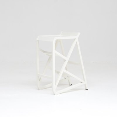 Walk the Line White Stool by Deevie Vermetten for Fermetti Atelier Belge, 2012-VT-672580