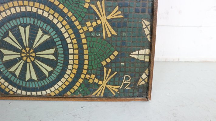 Wall Art Mosaic in Vinyl on Wood from P. Zwier Diptych, 1960s, Set of 2-DT-2026288