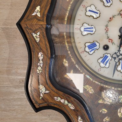 Wall Clock in Wood and Enamel, 1890s-NUC-2032186