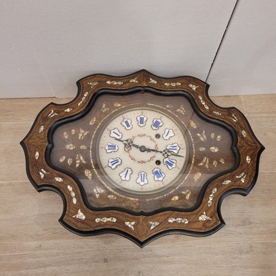 Wall Clock in Wood and Enamel, 1890s-NUC-2032186