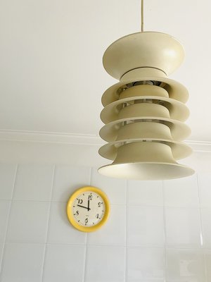 Wall Clock in Yellow from Guzzini, 1980s-SCS-2036824