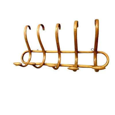 Wall Coat Rack in Bentwood with Five Hangers-TCS-2027928