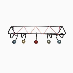 Wall Coat Rack with 5 Balls, 1960s-VQY-857194