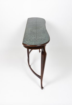 Wall Console Table in Brass and Green Marble by Guglielmo Ulrich, 1940s-LYQ-1722851