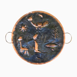 Wall Decoration in Copper & Brass, 1960s-EY-1703968