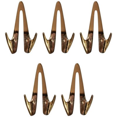 Wall Hooks by Carl Auböck for Werkstätte Carl Auböck, Set of 5-SFD-631571