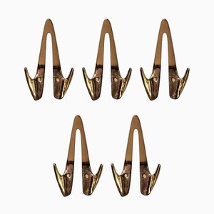 Wall Hooks by Carl Auböck for Werkstätte Carl Auböck, Set of 5-SFD-631571