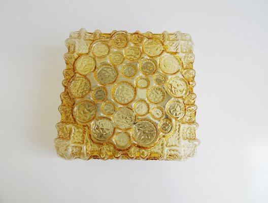 Wall Lamp in Amber Glass, 1960s-BLG-1776902