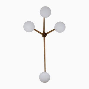 Wall Lamp in Brass and Opaline by Angelo Lelli-CEJ-1793310