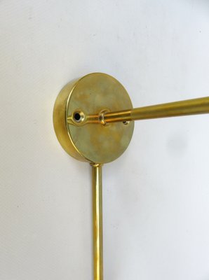 Wall Lamp in Brass & Green Enamel, 1920s-EY-1725671