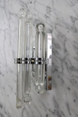 Wall Lamp in Crystal, Glass & Chrome from Kolarz Vienna, 1970s-FJP-1771596