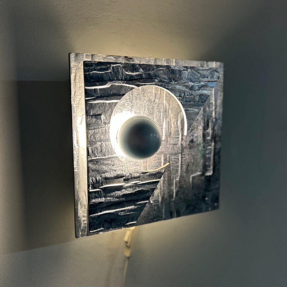 Wall Lamp in Formed Aluminum, 1970s