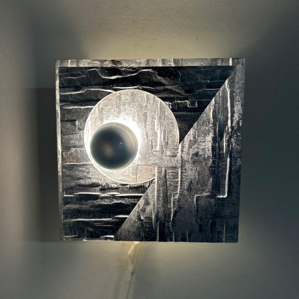 Wall Lamp in Formed Aluminum, 1970s