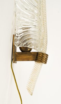 Wall Lamp in Murano Glass and Brass by Barovier & Toso, 1940s-LYQ-1775023