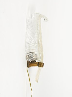 Wall Lamp in Murano Glass and Brass by Barovier & Toso, 1940s-LYQ-1775023