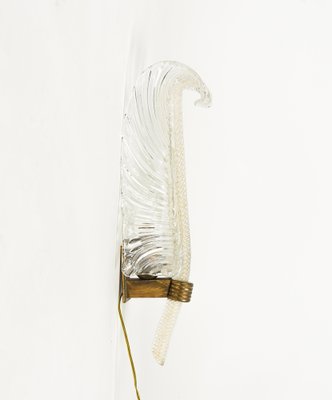 Wall Lamp in Murano Glass and Brass by Barovier & Toso, 1940s-LYQ-1775023