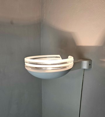 Wall Lamp in Murano Glass and Steel from Leucos, 1980-ZST-1766269