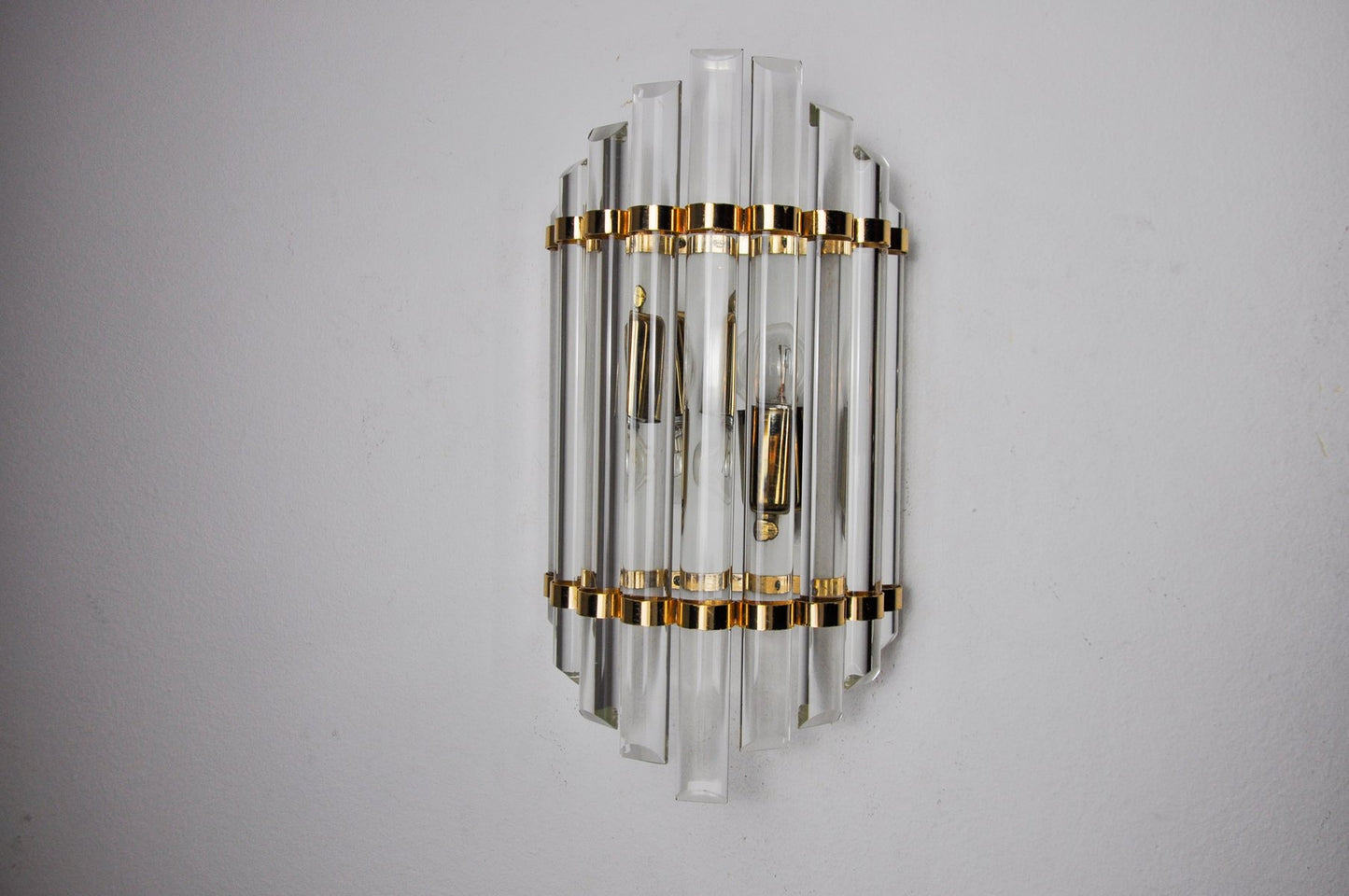 Wall Lamp in Murano Half-Moon Glass from Venini, Italy, 1970s