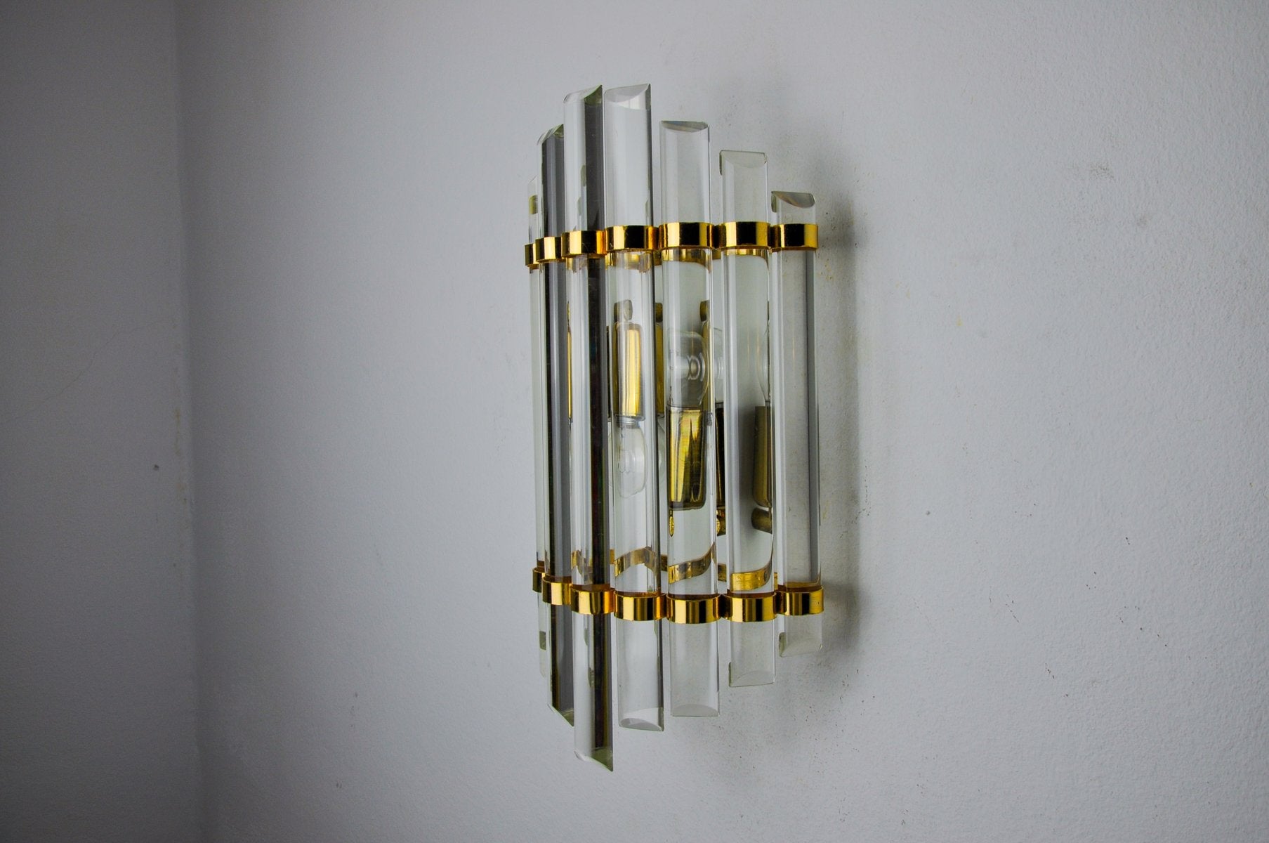 Wall Lamp in Murano Half-Moon Glass from Venini, Italy, 1970s