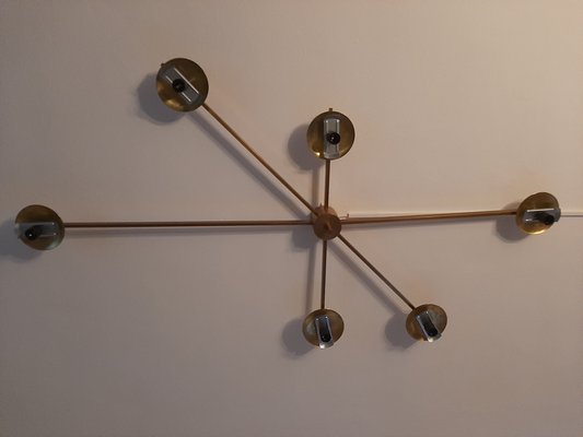 Wall Lamp Model Six Runes Polished Brass in the style of Angel Lelii for Arredoluce-OHK-1739108