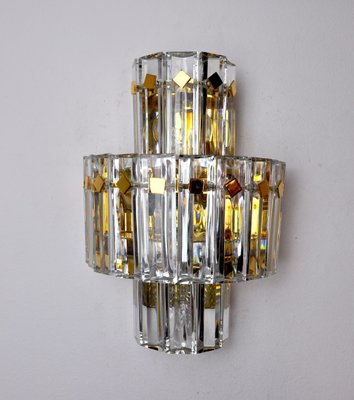 Wall Lamp with Cut Crystals from Kinkeldey, Germany, 1970s-EJE-1373624