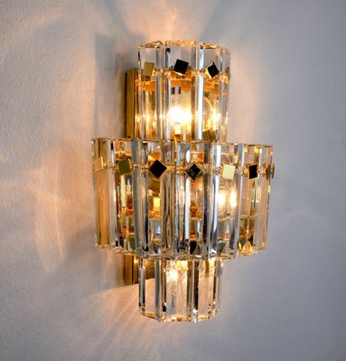 Wall Lamp with Cut Crystals from Kinkeldey, Germany, 1970s-EJE-1373624