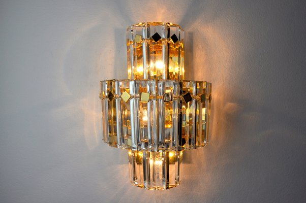 Wall Lamp with Cut Crystals from Kinkeldey, Germany, 1970s-EJE-1373624