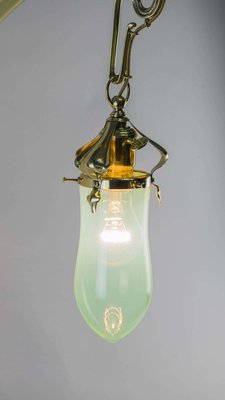 Wall Lamp with Original Opaline Glass Shade from Jugendstil, Vienna, 1908-SPD-1130945