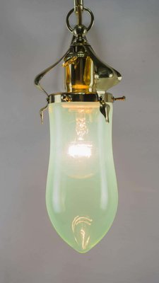 Wall Lamp with Original Opaline Glass Shade from Jugendstil, Vienna, 1908-SPD-1130945