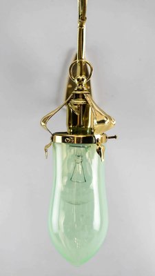 Wall Lamp with Original Opaline Glass Shade from Jugendstil, Vienna, 1908-SPD-1130945