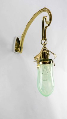 Wall Lamp with Original Opaline Glass Shade from Jugendstil, Vienna, 1908-SPD-1130945