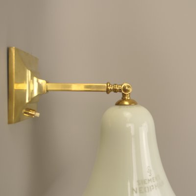 Wall Lamp with Siemens Neophan Lampshade, Germany, 1920s-KDB-1772715