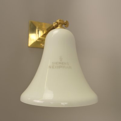 Wall Lamp with Siemens Neophan Lampshade, Germany, 1920s-KDB-1772715