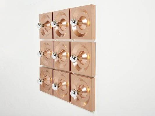 Wall Lamps Copper by Klaus Hempel for Kaiser Leuchten, 1970s, Set of 9-YJA-1741802