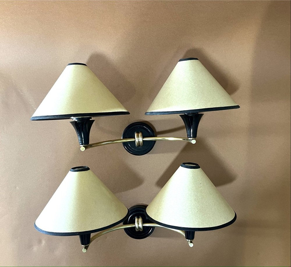 Wall Lamps from Arlus, France, 1950s, Set of 2