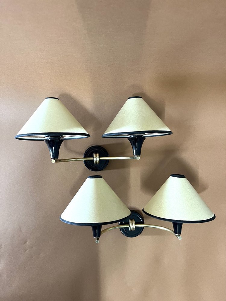 Wall Lamps from Arlus, France, 1950s, Set of 2