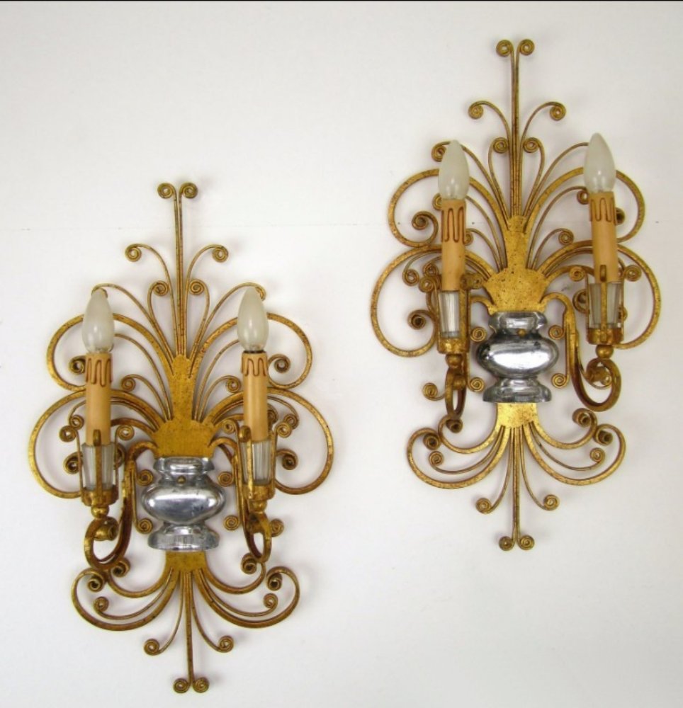 Wall Lamps from Maison Baguès, Set of 2