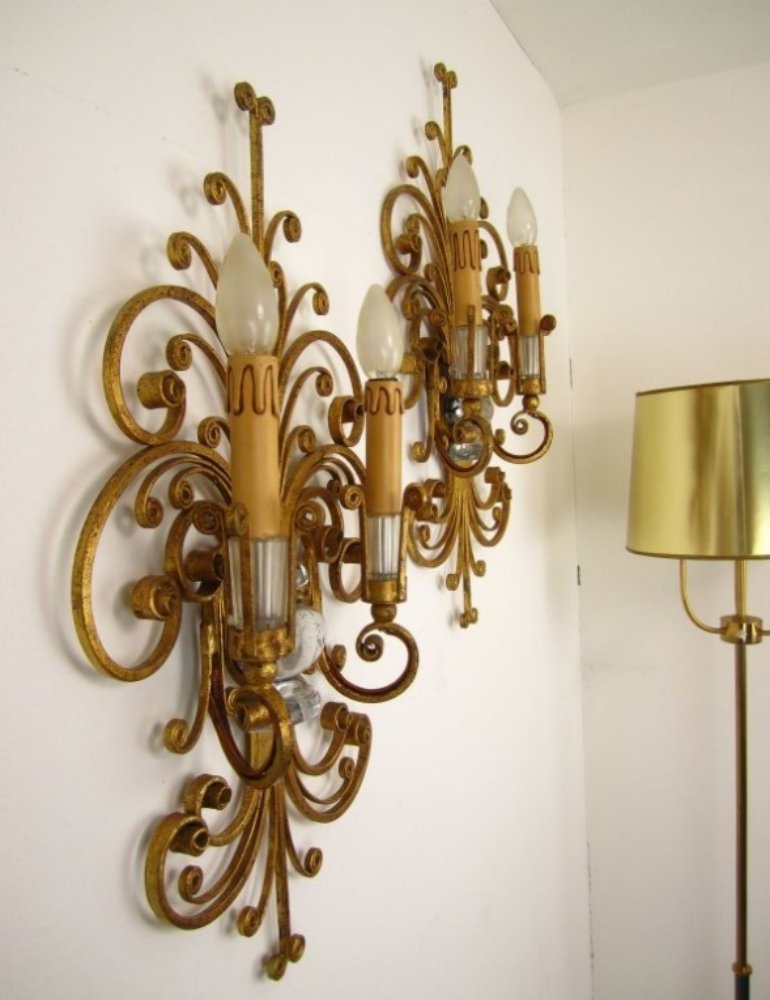 Wall Lamps from Maison Baguès, Set of 2