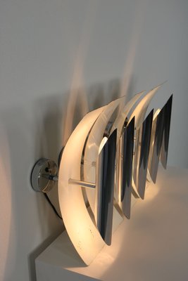 Wall Lamps in White Painted Aluminum and Chrome, Italy, 1970s, Set of 5-AA-1764456