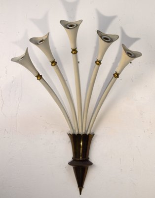 Wall Lamps, Italy, 1950s, Set of 2-AOL-1780258